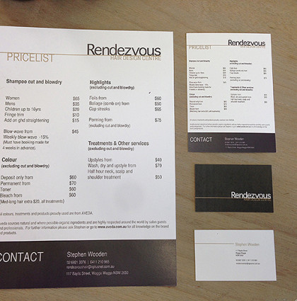 Rendezvous Hair – Logo & Stationary