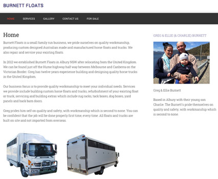 Burnett Floats - Website