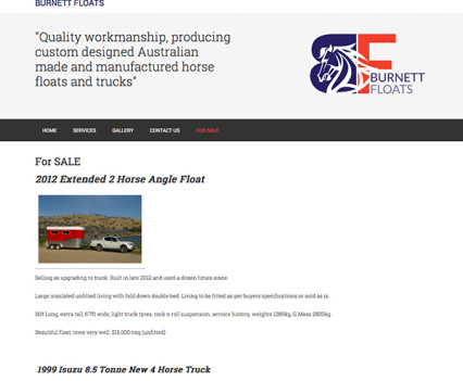 Burnett Floats - Website