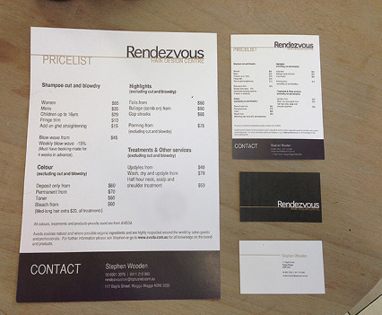 Rendezvous Hair Design Centre - Branding
