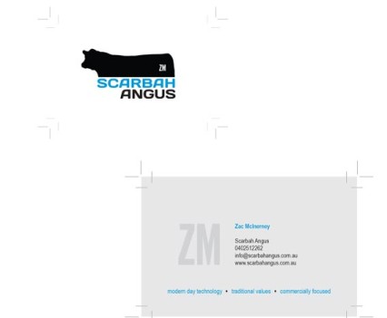 Scarbah Angus Business cards